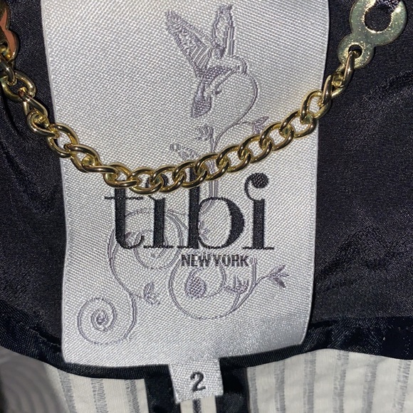 Tibi New York Women's Blouse Black & White Stripe Size 2 - Picture 8 of 11